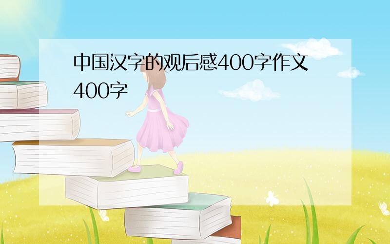 中国汉字的观后感400字作文400字