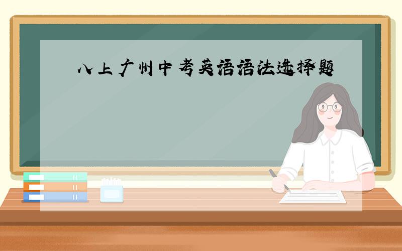 八上广州中考英语语法选择题