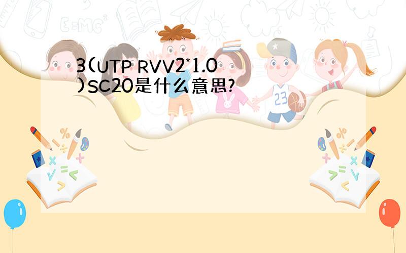 3(UTP RVV2*1.0)SC20是什么意思?