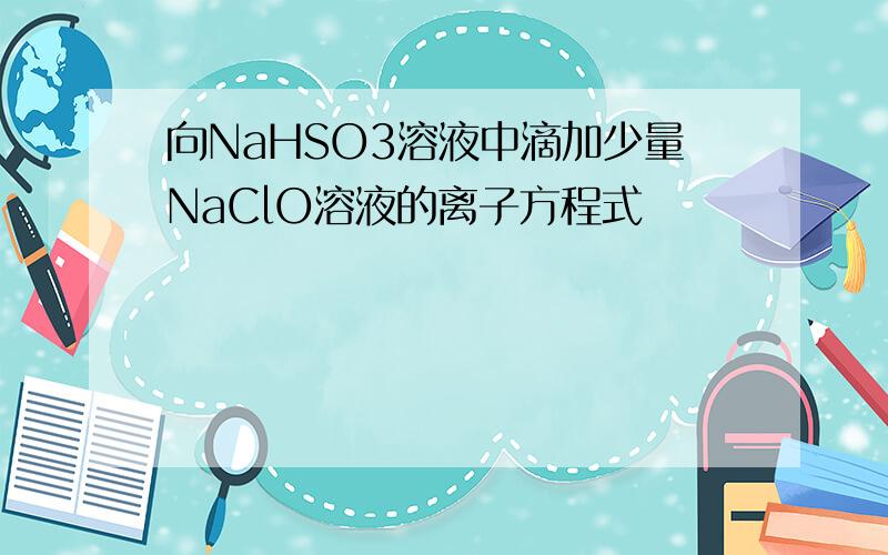 向NaHSO3溶液中滴加少量NaClO溶液的离子方程式