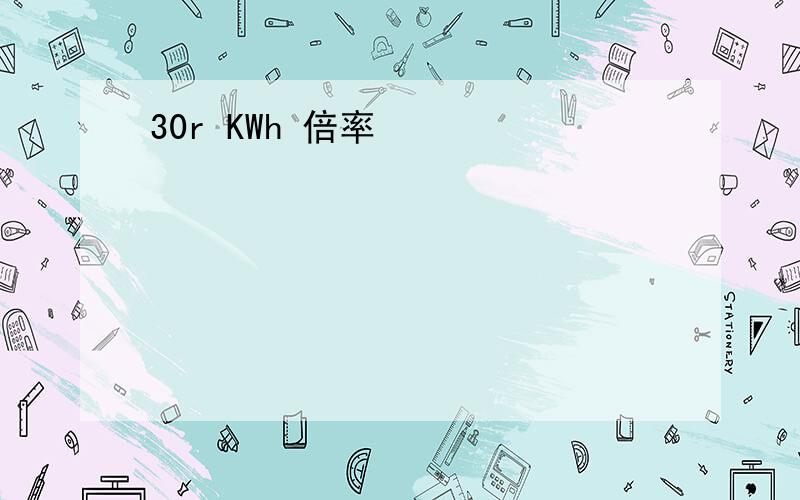 30r KWh 倍率