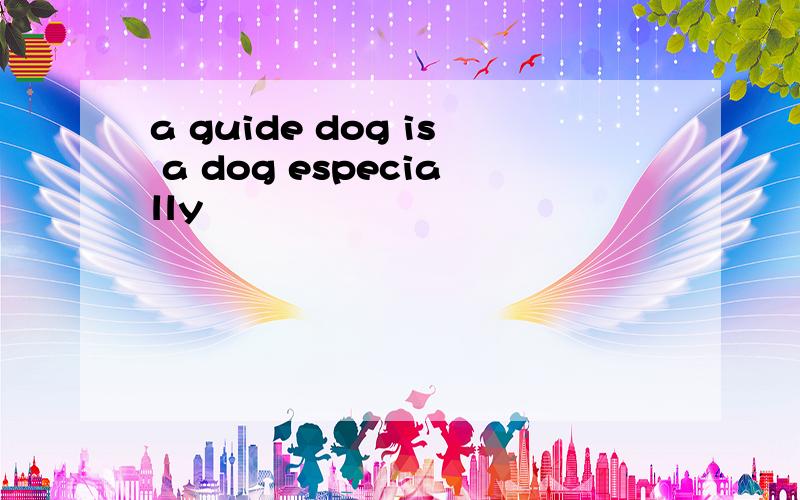 a guide dog is a dog especially