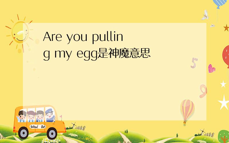 Are you pulling my egg是神魔意思