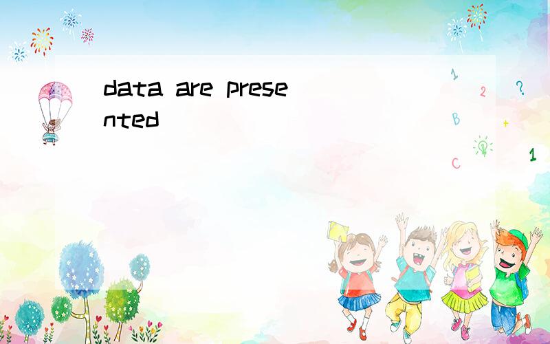 data are presented