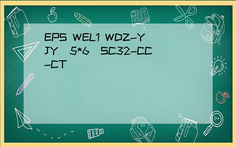 EPS WEL1 WDZ-YJY(5*6)SC32-CC-CT