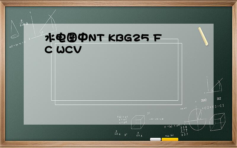 水电图中NT KBG25 FC WCV