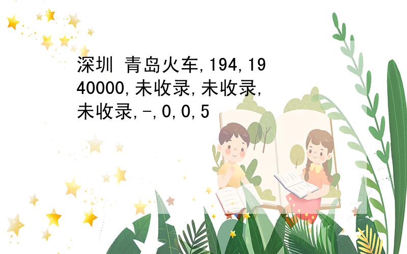 深圳 青岛火车,194,1940000,未收录,未收录,未收录,-,0,0,5