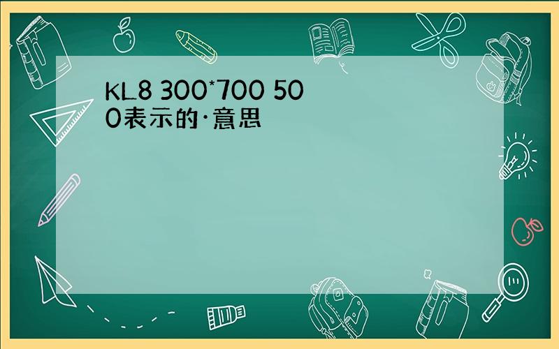 KL8 300*700 500表示的·意思