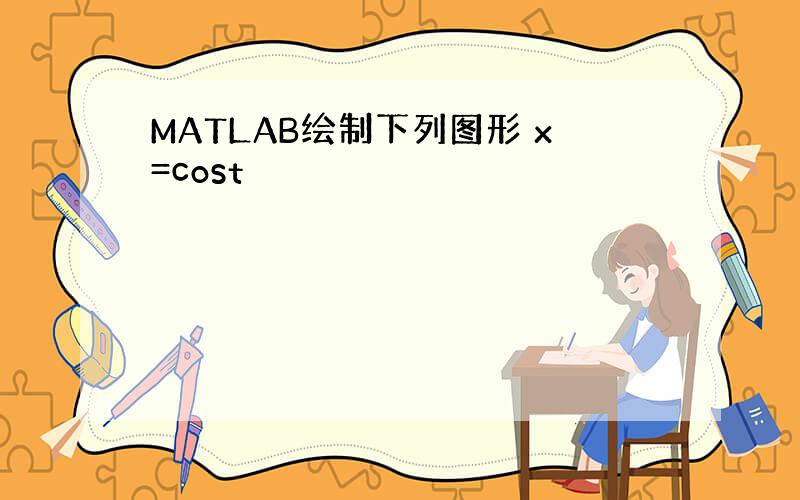 MATLAB绘制下列图形 x=cost