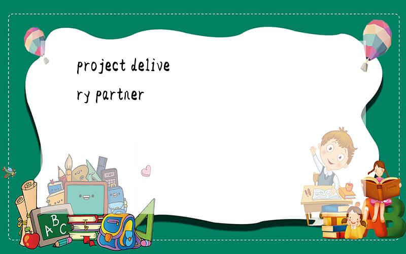 project delivery partner