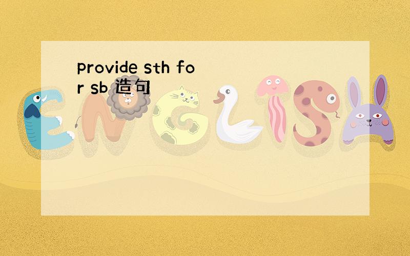 provide sth for sb 造句