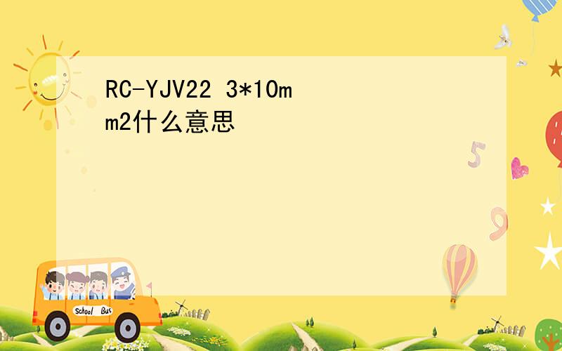 RC-YJV22 3*10mm2什么意思