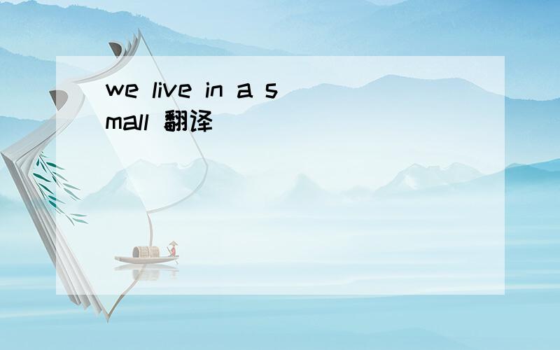 we live in a small 翻译