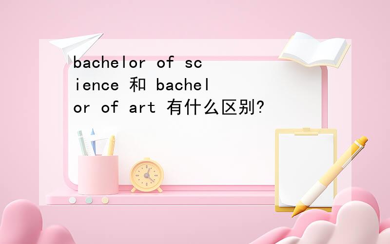 bachelor of science 和 bachelor of art 有什么区别?