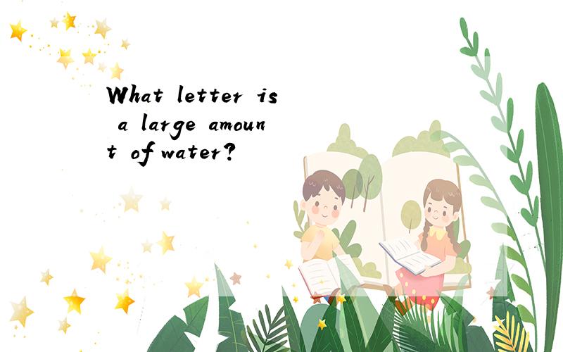 What letter is a large amount of water?