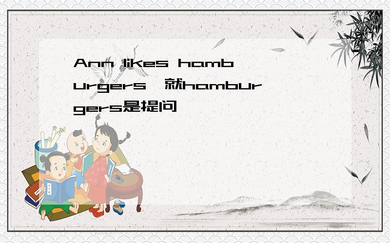 Ann likes hamburgers,就hamburgers是提问