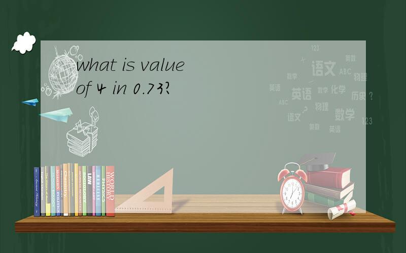 what is value of 4 in 0.73?