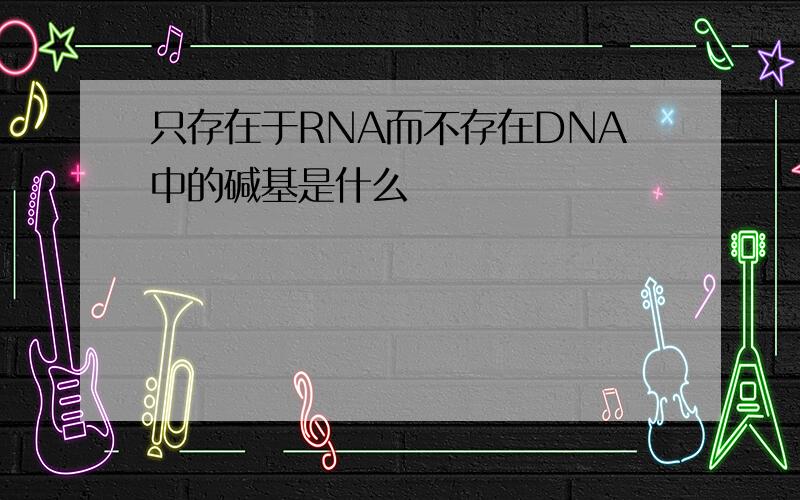 只存在于RNA而不存在DNA中的碱基是什么