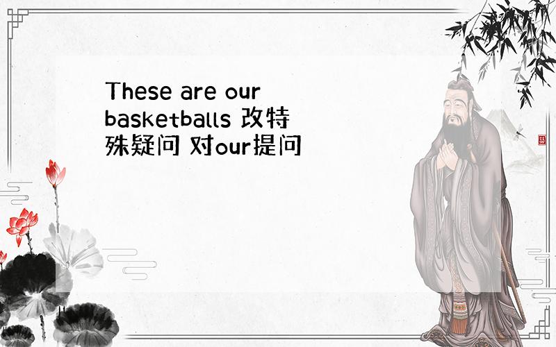 These are our basketballs 改特殊疑问 对our提问