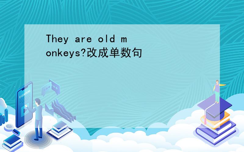 They are old monkeys?改成单数句