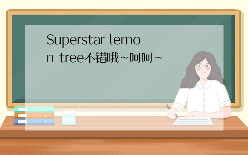 Superstar lemon tree不错哦~呵呵~