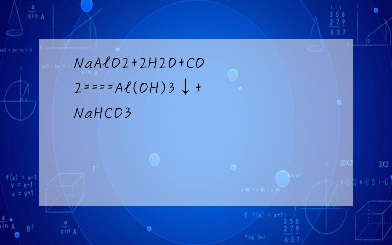 NaAlO2+2H2O+CO2====Al(OH)3↓+NaHCO3