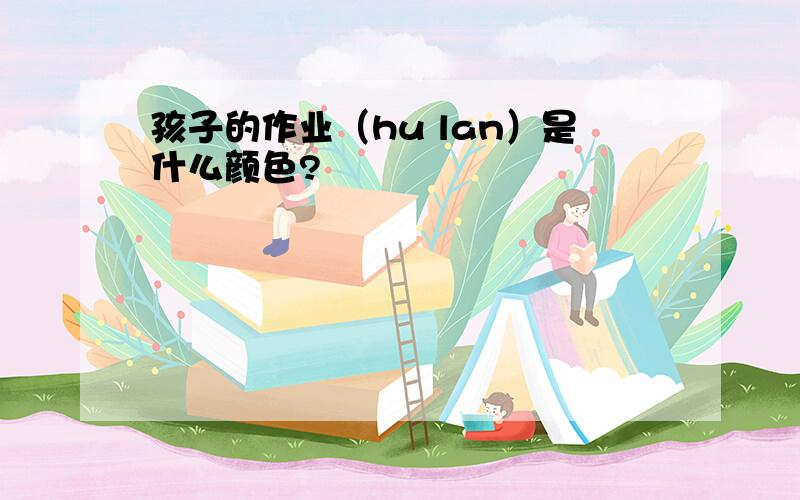 孩子的作业（hu lan）是什么颜色?
