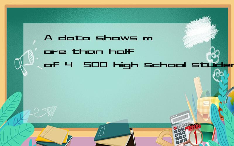 A data shows more than half of 4,500 high school students pl