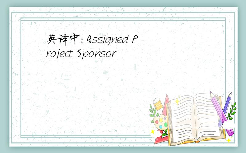 英译中:Assigned Project Sponsor
