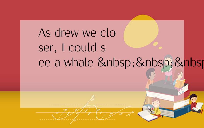 As drew we closer, I could see a whale    &nb