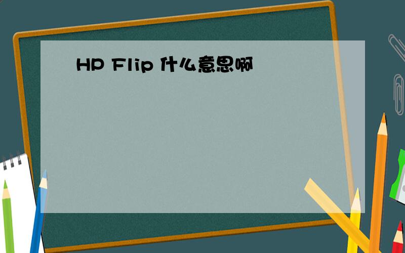 HP Flip 什么意思啊