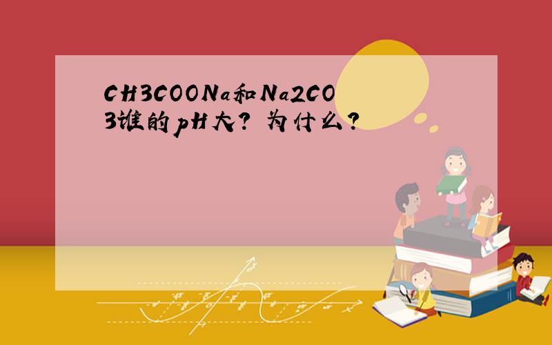 CH3COONa和Na2CO3谁的pH大? 为什么?