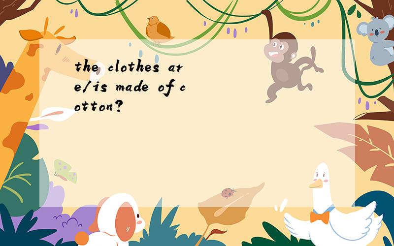 the clothes are/is made of cotton?