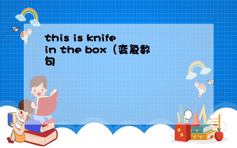 this is knife in the box（变复数句