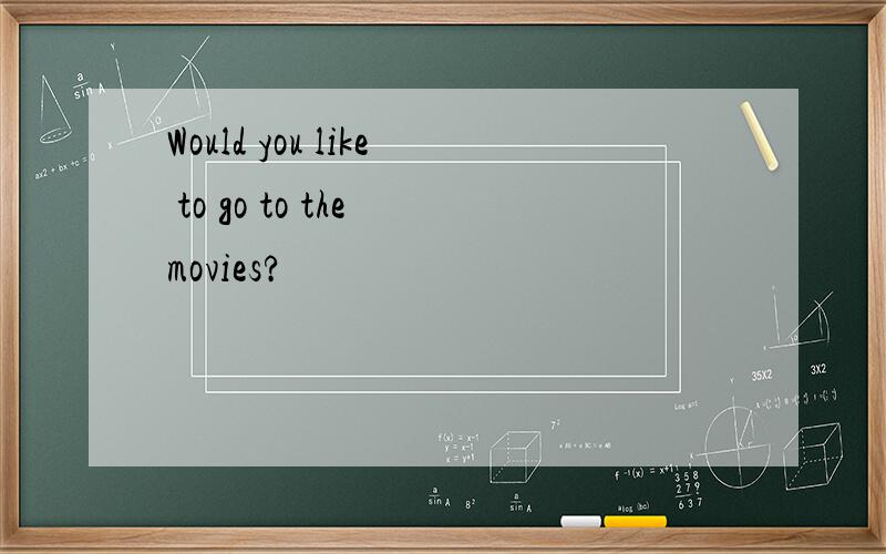Would you like to go to the movies?