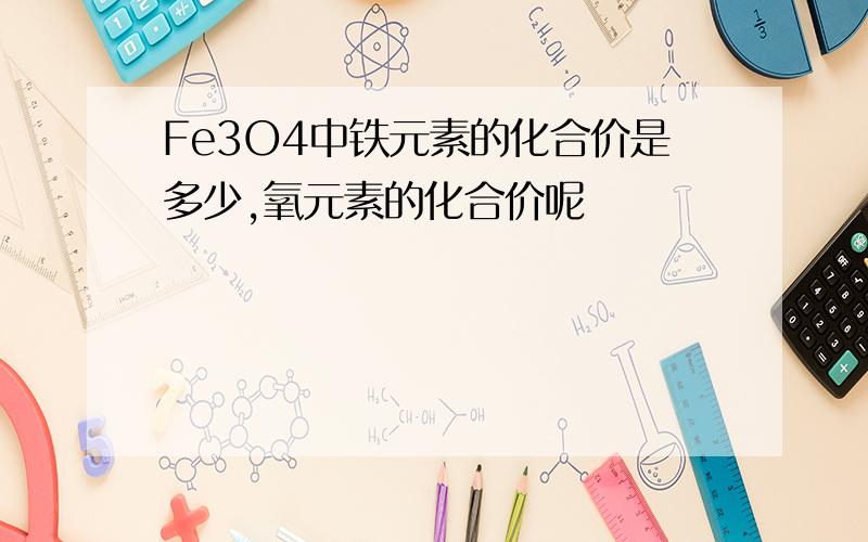 Fe3O4中铁元素的化合价是多少,氧元素的化合价呢