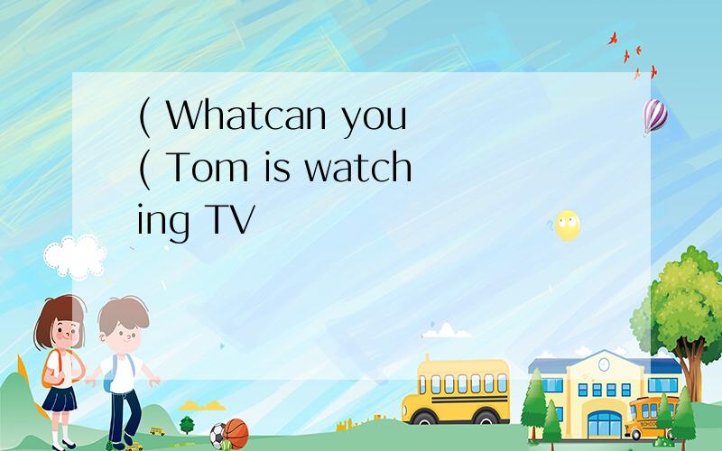 ( Whatcan you ( Tom is watching TV