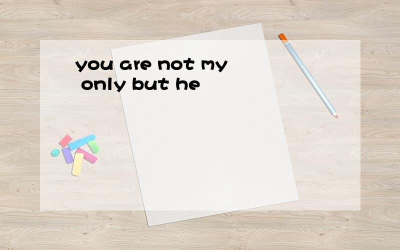 you are not my only but he