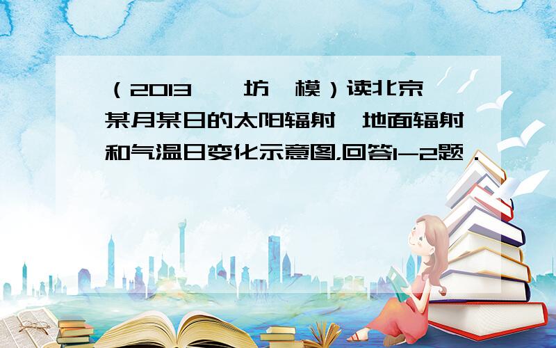 （2013•潍坊一模）读北京某月某日的太阳辐射、地面辐射和气温日变化示意图，回答1-2题．