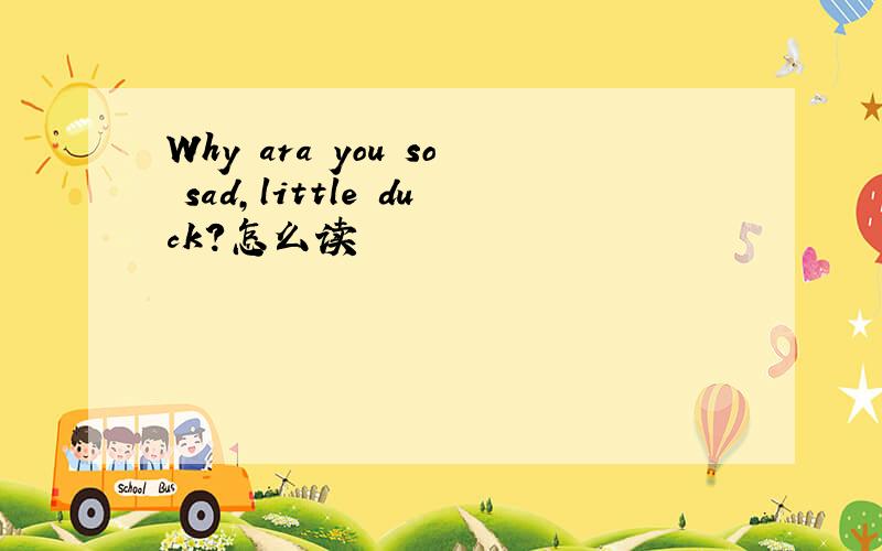 Why ara you so sad,little duck?怎么读