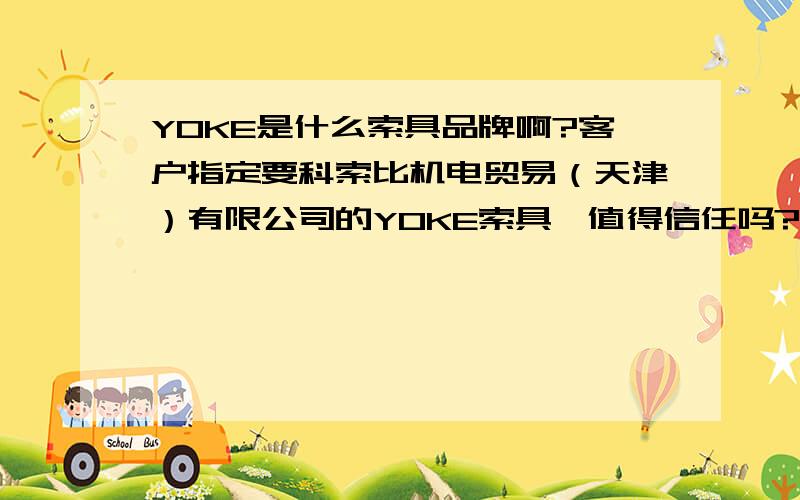 YOKE是什么索具品牌啊?客户指定要科索比机电贸易（天津）有限公司的YOKE索具,值得信任吗?