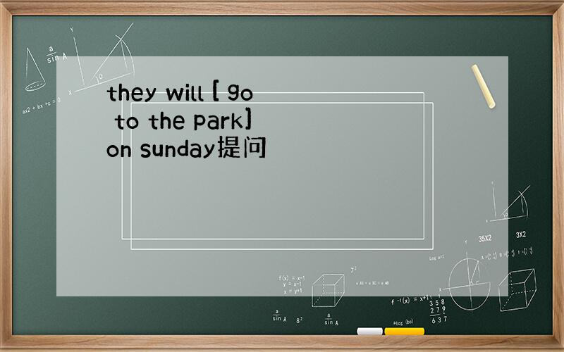they will [ go to the park] on sunday提问