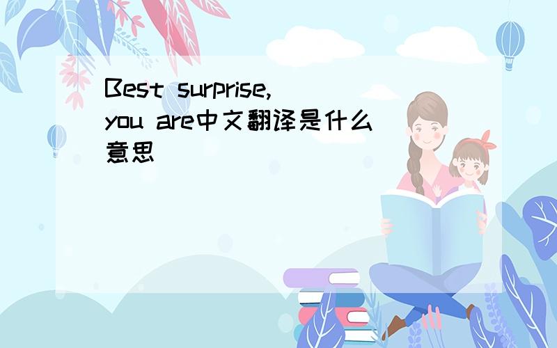 Best surprise,you are中文翻译是什么意思