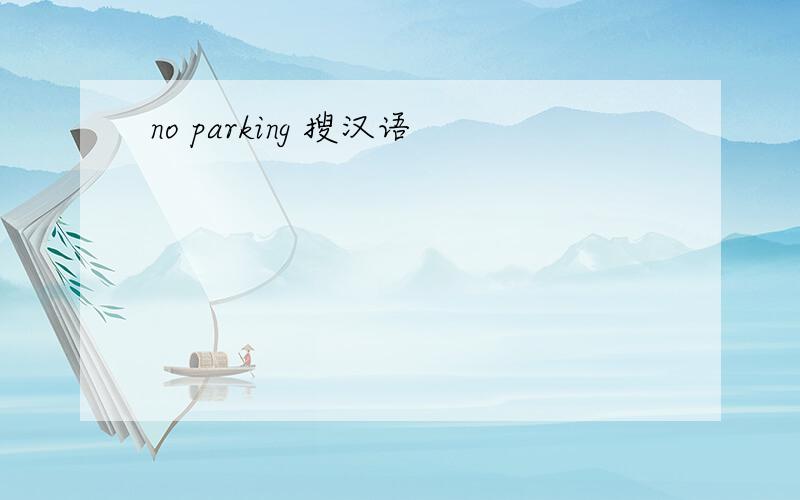 no parking 搜汉语