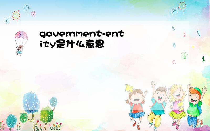 government-entity是什么意思