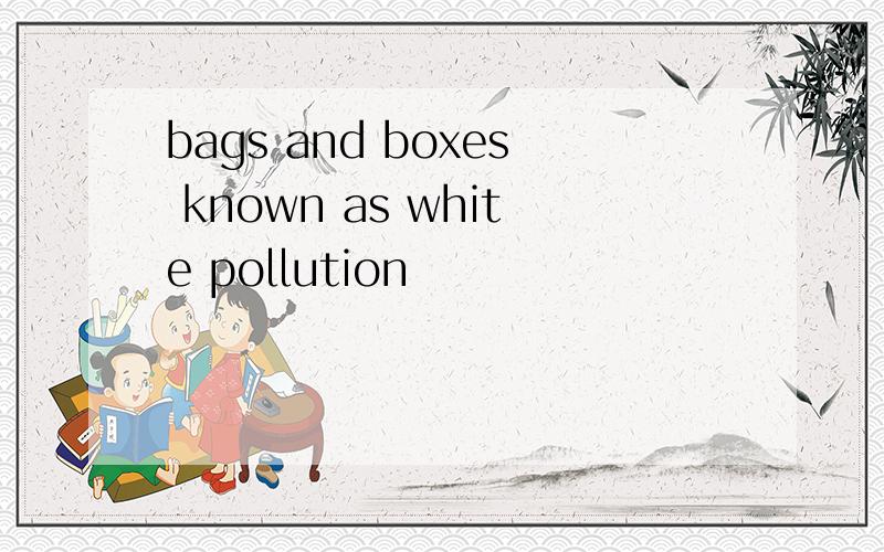 bags and boxes known as white pollution