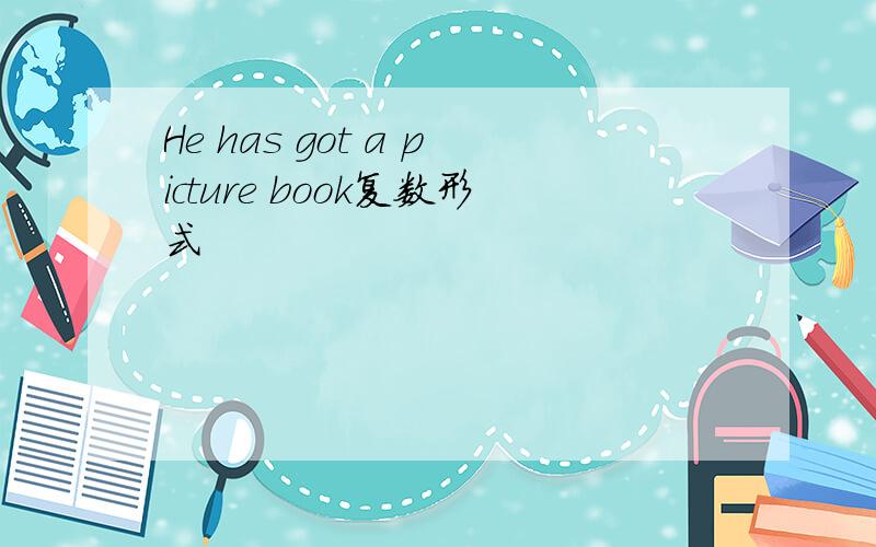 He has got a picture book复数形式