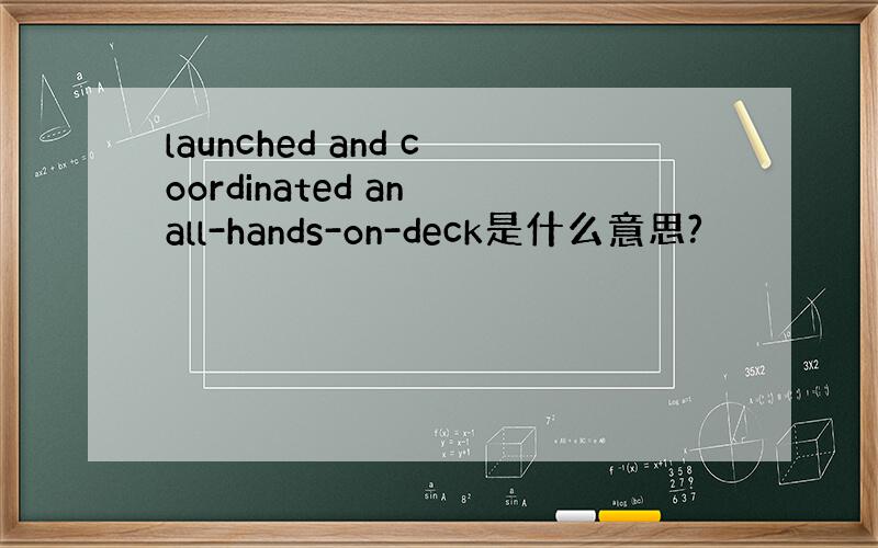 launched and coordinated an all-hands-on-deck是什么意思?