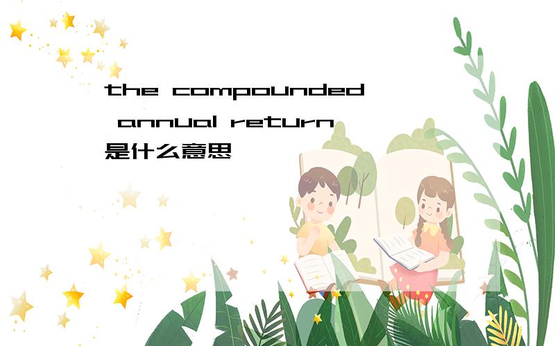 the compounded annual return是什么意思