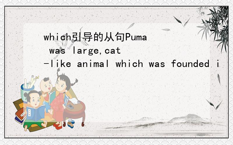 which引导的从句Puma was large,cat-like animal which was founded i